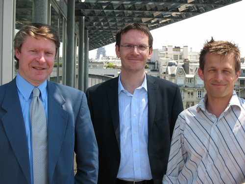 Thierry Stœhr, Président de l'AFUL, Francois-Xavier de Vaujany et Anthony Hussenot, responsables du Master Business Consulting